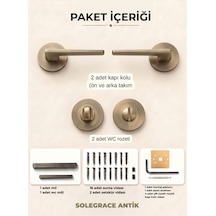 Solegrace Antik Yuvarlak Rozetli Kapı Kolu Lüks Wc Kapı Kolu