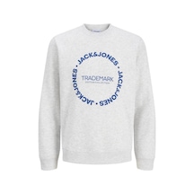 Jack & Jones Jjbenson Sweat Crew Neck Whıte Erkek Sweatshirt 12298497 BEYAZ