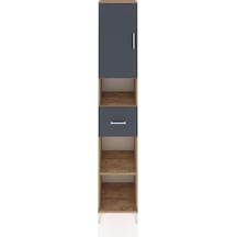 Hyperion Dolap 5 Raflı Tek Çekmeceli Tek Kapaklı 44x44x243 Çam-antrasit Atlas Çam