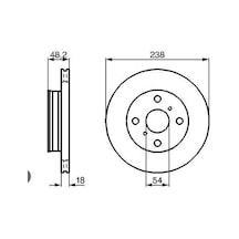 Fren Diski Ön Corolla Ae92 88&gt 92 Karbüratörlü Havalı 238mm