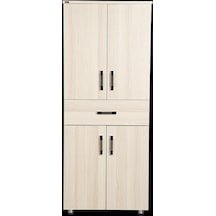 Çok Amaçlı Dolap Hard Parlak Somon Suntalem 4raf 1çekmece Kutu Sevk 150 El Yapım Açık Kahverengi