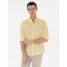 Pierre Cardin Erkek Sarı Gömlek Desenli 50303245-vr044 Sarı