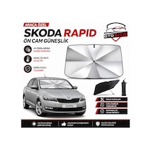 Skoda Rapid Şemsiye Tip Ön Cam Güneşliği Katlanabilir Uv Korumalı Araç Cam Güneşlik