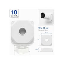 10 Adet 10x10 Tabansız Kamera Buatı Kamera Montaj Kutusu Junction Box Bullet Dome Ip Uyumlu
