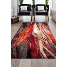 Dekoreko Kaymaz Taban Djt Salon Halısı Star Pamuk Modern S5050 Bordo