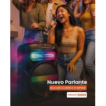 Platoon Pl-4361 Bt Usb Sd Aux 8 İnç Mikrofonlu Anfi Yüksek Ses Taşınabilir Rgb Işıklı Hoparlör 5446