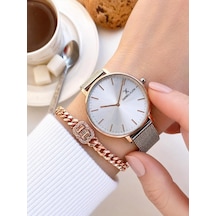 Daniel Klein 2 Yıl Garantili Hasır Çelik Kordon 3 Atm Suya Dayanıklı Kadın Kol Saati Hs12809.6 Rose Gold