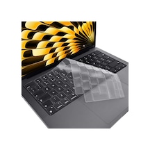 Novstrap Apple Uyumlu MacBook Air M3 Çip 13.6 İnç A3113 İle Türkçe Q Şeffaf Klavye Koruyucu Kılıf Karışık Çok Renkli