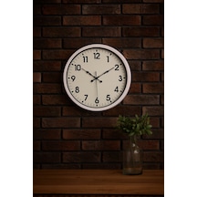 White Classic Modern 52 Cm Metal Duvar Saati Çok Renkli