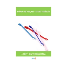 4 Adet Plastik Köpek Diş Fırçası Seti