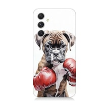 Samsung Galaxy S24 Uyumlu Boksör Köpek Desenli Silikon Kılıf