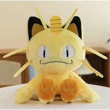 Miyav Peluş Oyuncak 40cm Pokemon Peluş Meowth Figür Roket Takımı Pokemonu Çok Renkli