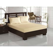 Tek Kişilik Ranforce Kumaş Lastikli Fitted Çarşaf Takımı Krem