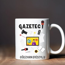 Gazetecilere Özel Tasarımlu Kupa Bardak Saydam