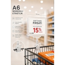 A6 Fiyatlık Mandallı Etiketlik Sepet Raf Askılık Fiyat Etiketi Çerçeveli Market Mağaza Şeffaf
