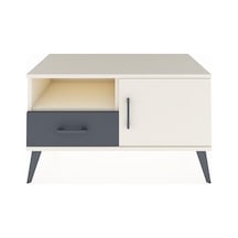Hyperion Şifonyer 2 Raflı Tek Çekmeceli Tek Kapaklı 88x44x48 Aytaşı-aytaşı/antrasit Aytaşı/antrasit