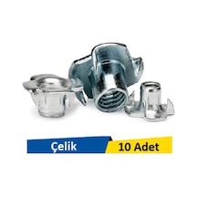 M8 Metrik Ağaç Somun Çakmalı Paket 10 Adet 1