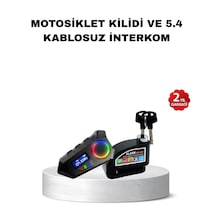 Znv Zenvia Mey İthalat Bluetooth 5.4 İntercom Ve Alarmlı Disk Kilidi Seti Güçlü Ses Ve Güvenlik Znv2025 Cmn