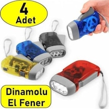 4 Adet Tüm Aileye Deprem Için Pilsiz Dinamolu 3 Ledli El Feneri Deprem Feneri Pilsiz Karışık