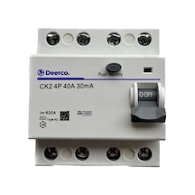 Deerco CK2 4P 40A 30mA Kaçak Akım Koruma Rölesi