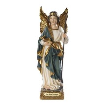 Archangel Saint Rafael Raphael Heykeli 8" Doktorların Koruyucu Azizi. El Boyaması. Milagros - Vg010