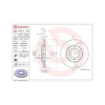 Skoda Fabia 2 Fren Diski On 2007-2014 Brembo 09701111 2adettir