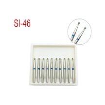 10 Adet/kutu Diş Elmas Burs Matkap Diş Burs Dia-burs Yüksek Hızlı El Aleti Orta Diş Hekimliği Laboratuvarı İçin Sı-46