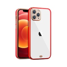 iPhone Uyumlu 11 Pro 5.8inç Gold Çerçeve Kamera Korumalı Silikon Bumper Kılıf- 5775 Mh-hs8357-8820