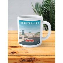 Berlin Baskılı Kupa Bardak Kişiye Özel Desen Çok Renkli