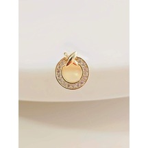 Halka X Artı Model Kıkırdak Piercing Tragus Helix Altın Kaplama Gold Renk Küpe Gold