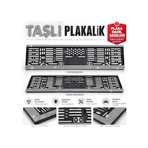 Taşlı Plakalık Universal Klipsli 2 Adet