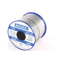 Soldex 63-37, 500 Gr 3 Mm - Pastasız Vitray Lehim Teli, Sn:63 - Pb:37