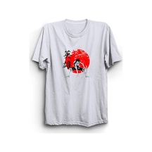 One Piece Anime Baskılı Unisex %100 Pamuk Beyaz T-shirt Beyaz