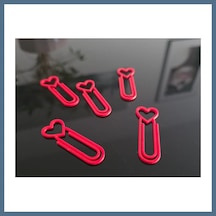 Buradabulabilirsin 3d Baskı Kalp Figürlü Ataç - 10lu Set - Kırmızı Bbz