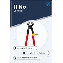 Kerpeten No Kırmızı Saplı Uç Kesici Tel Kesme Pensesi Hırdavat El