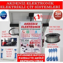Ayı Domuz Kovucu Elektrikli Çit Cihazı Sirenli Full Paket