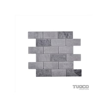 Tuqco Doğaltaş 5 X 10 Muğla B. -Gümüş Brick Eskitme Mermer Mozaik