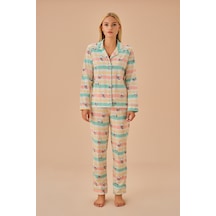 Suwen Lulusu Maskülen Pijama Takımı Sh25218660b1349 Ekru