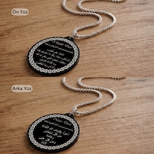 Keyf'ince Shopping Yolculuk Duası Ve Nazar Duası Çift Taraflı Dikiz Aynası Süsü - Premium Piano Black Pleksi Klipsli Zincirli Araç Aksesuarı