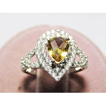 Lilahgümüştr Gümüş Zultanit Damla Taşlı Kadın Yüzük