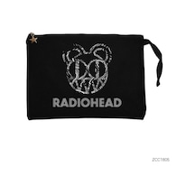 Zepplin Giyim Radiohead Wave Siyah Clutch Astarlı Cüzdan / El Çantası