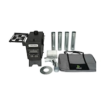 Kuzineli Kamp Ve Çadır Sobası Katlanır Ayaklı Kamp Sobası Çantalı Siyah