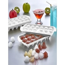 18 Bölmeli Elmas Şekil Buz Kalıbı Kapaklı Pratik Buzluk Kristal Şekil Buz Kalıbı Plastik Pembe Diğer