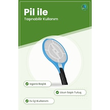 Pilli Sinek Öldürücü Raket Elektrikli Haşere Kovucu Ev Ve Mutfak