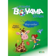 Hayvanlar - Etkinlikli Boyama Kitabı - Türkçe - İngilizce- Fark Yayınları