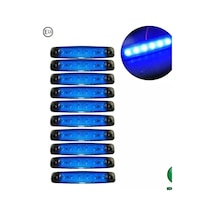Ahmet Otomotiv 10 Adet 6 Ledli Parmak Led Mavi Renk 12v-24v