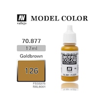 17 Ml. 126 Altın Brown-matt Model Color Serisi Maket Boyası, Vallejo 70877 Standart