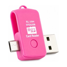 Micro Sd Kart Okuyucu Otg Usb Bellek Aktarım Adaptörü Pembe Android Telefon Uyumlu
