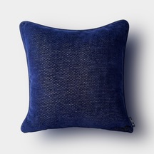 "navy" Dokulu Desenli Kırlent Kılıfı - 45x45 -gold Gold - Lacivert