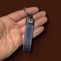 Honda Uyumlu Kabartmalı Logo Ve Yazılı Anahtarlık Lacivert